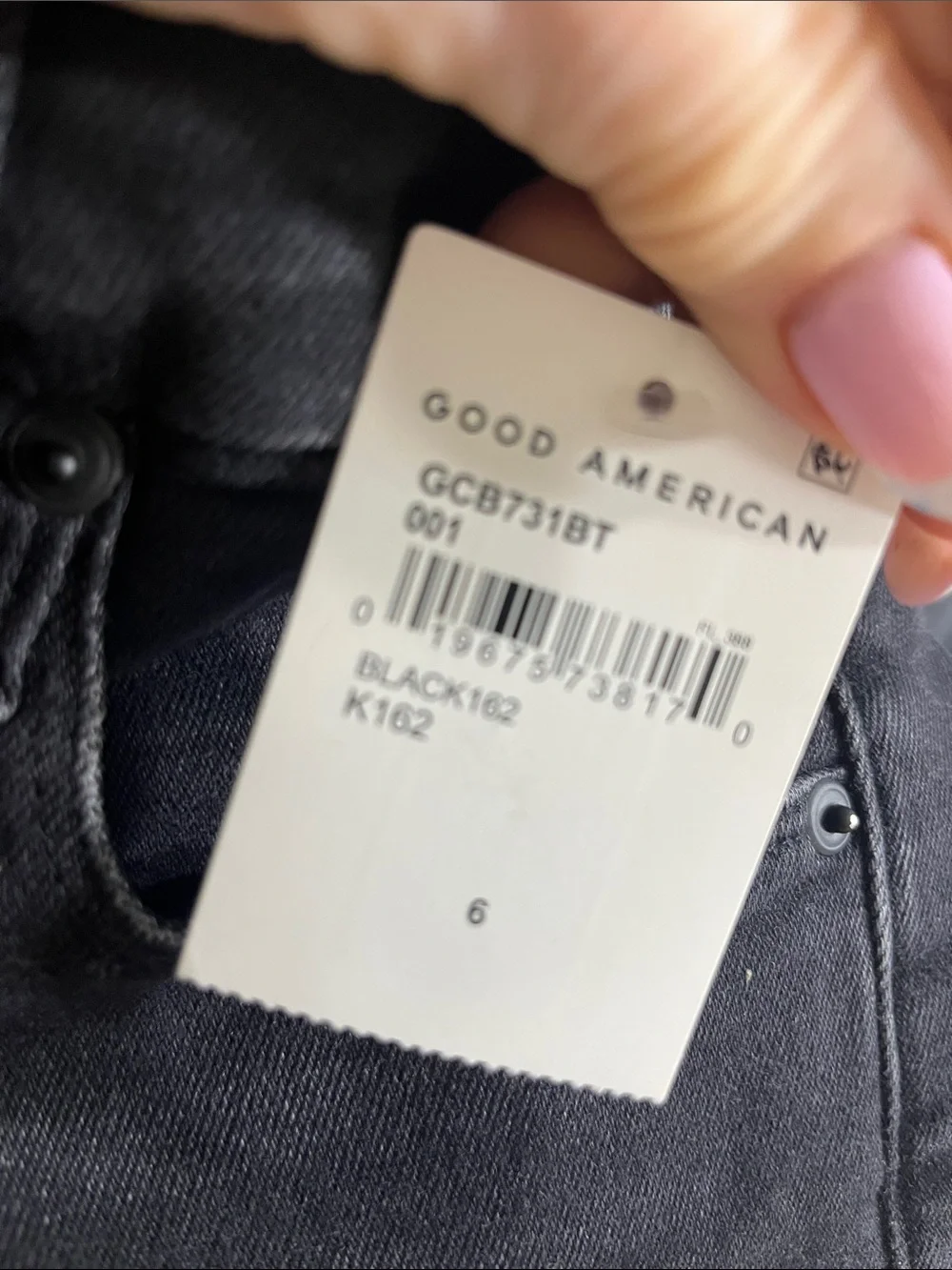 Good American Good Classic High Rise Bootcut Jeans NWT Black Size 6